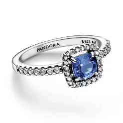 Timeless Damen Halo-Ring aus 925er Silber mit Zirkonia 193555C01