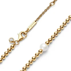 Timeless Damen Kugelkette mit Perle, IP Gold 363176C01-45