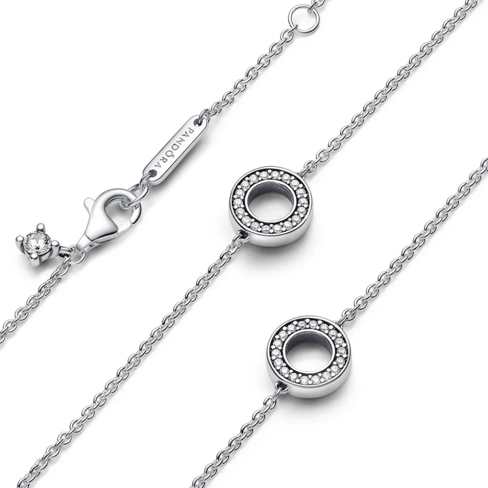 Timeless Damenkette Kreise aus Sterlingsilber, Zirkonia 393162C01-50