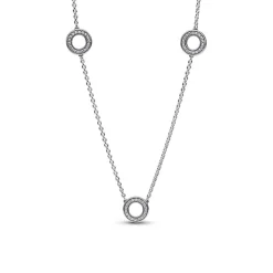 Timeless Damenkette Kreise aus Sterlingsilber, Zirkonia 393162C01-50