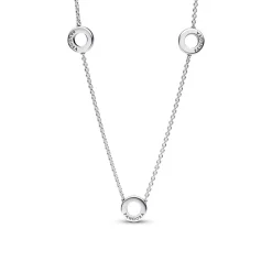 Timeless Damenkette Kreise aus Sterlingsilber, Zirkonia 393162C01-50