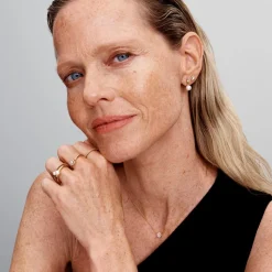 Timeless Halo-Ohrstecker für Damen, vergoldet, Zirkonia 263019C01