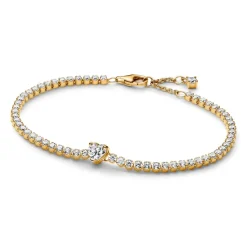 Timeless Herz Tennisarmband, IP Gold, Zirkonia 560041C01