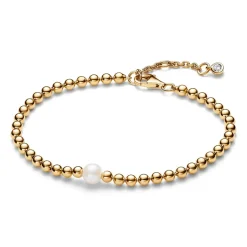 Timeless Kugelarmband für Damen mit Perle, IP Gold 563173C01