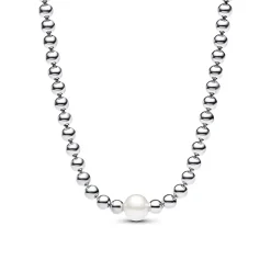 Timeless Kugelkette für Damen aus 925er Silber, Perle 393176C01-45