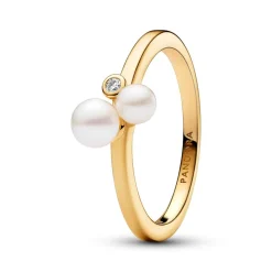 Timeless Ring für Damen mit Perlen, Zirkonia, IP Gold 163156C01