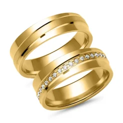 Trauringe aus Gold mit 38 Brillanten ER0087s