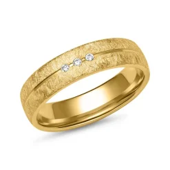 Trauringe aus Gold mit 3 Brillanten ER0083s