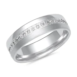 Trauringe aus Weißgold oder Platin mit 39 Brillanten ER0091s