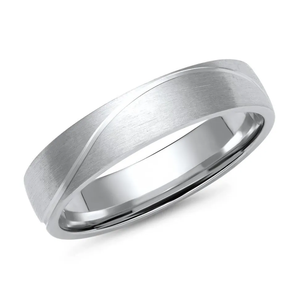 Trauringe aus Weißgold oder Platin mit 5 Brillanten ER0033s