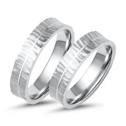 Trauringe aus Weißgold oder Platin ER0023s