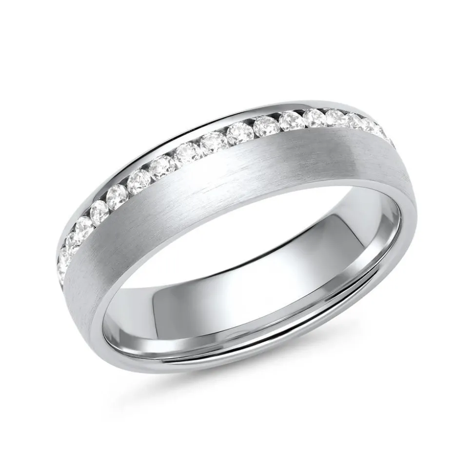 Trauringe aus Weißgold oder Platin mit 39 Diamanten ER0063s