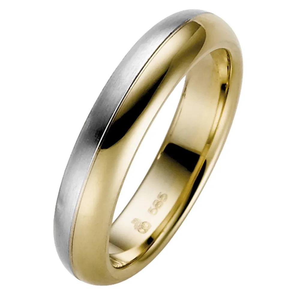 Trauringe Gelb- und Weißgold 5mm 50723