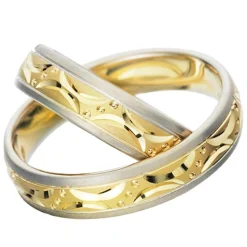 Trauringe Gelb- und Weißgold 5mm 50658-050