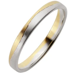 Trauringe Gelb-Weißgold 3mm 51017