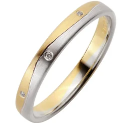 Trauringe Gelb-Weißgold 3mm 51017