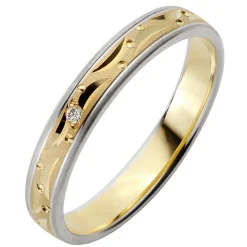 Trauringe Gelb-Weißgold 3,5mm 51023