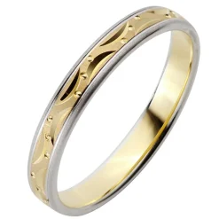 Trauringe Gelb-Weißgold 3,5mm 51023