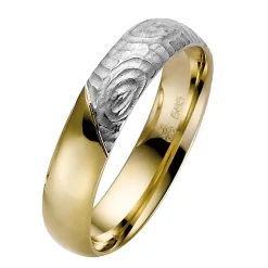 Trauringe Weiß- und Gelbgold 5mm 50741