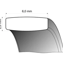 Trauringe Weiß- und Gelbgold 6mm 50717