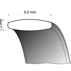 Trauringe Weiß- und Rotgold 5mm 50611