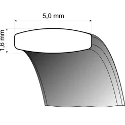Trauringe Weiß- und Rotgold 5mm 50667