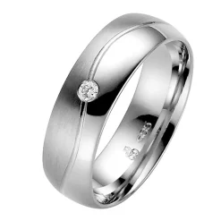 Trauringe Weißgold 6mm 06271