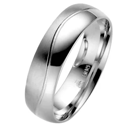 Trauringe Weißgold 6mm 06271