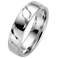 Trauringe Weißgold 6mm 06284