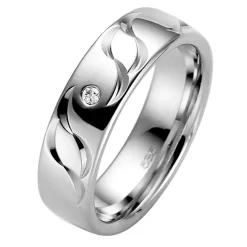 Trauringe Weißgold 6mm 06284