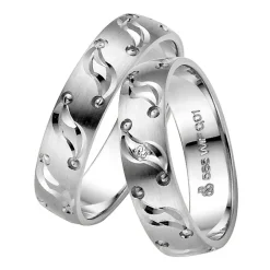 Trauringe Weißgold 5mm 05534