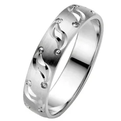 Trauringe Weißgold 5mm 05534