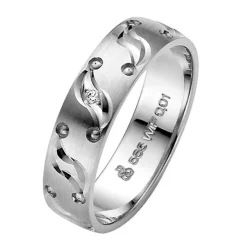 Trauringe Weißgold 5mm 05534