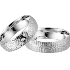 Trauringe Weißgold 6mm 06245