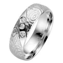 Trauringe Weißgold 6mm 06245