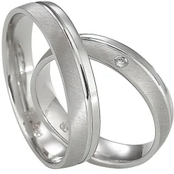 Trauringe Weißgold 4,5mm 04781