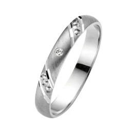 Trauringe Weißgold 3mm 03445