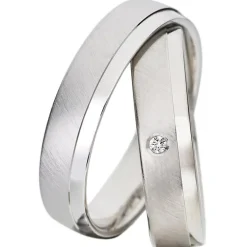 Trauringe Weißgold 5mm 05483