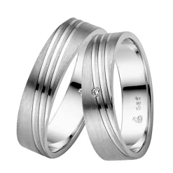 Trauringe Weißgold 5mm 05542