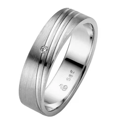 Trauringe Weißgold 5mm 05542