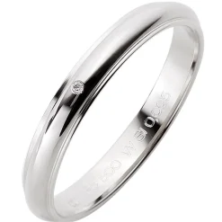 Trauringe Weißgold 3mm 03447