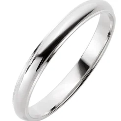 Trauringe Weißgold 3mm 03447