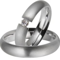 Trauringe Weißgold 5mm 86017-050