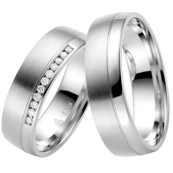 Trauringe Weißgold 6mm 06301