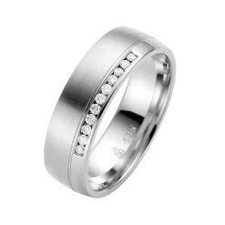 Trauringe Weißgold 6mm 06301