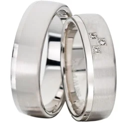Trauringe Weißgold 6mm 06217-060