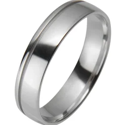 Trauringe Weißgold 5mm 05504