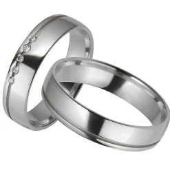Trauringe Weißgold 5mm 05504