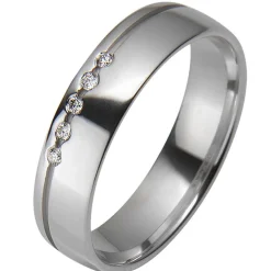 Trauringe Weißgold 5mm 05504