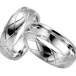 Trauringe Weißgold 6mm 06018